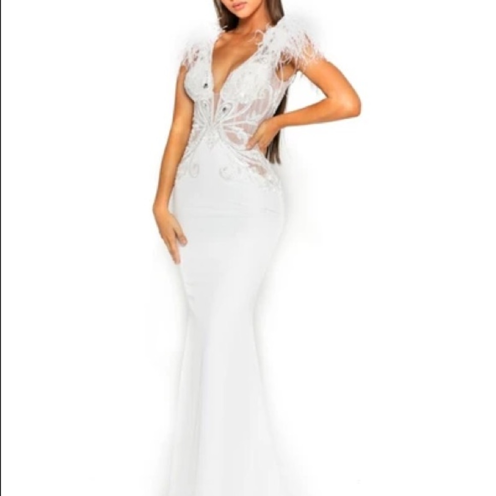 Portia & Scarlett White Pageant/Formal Gown